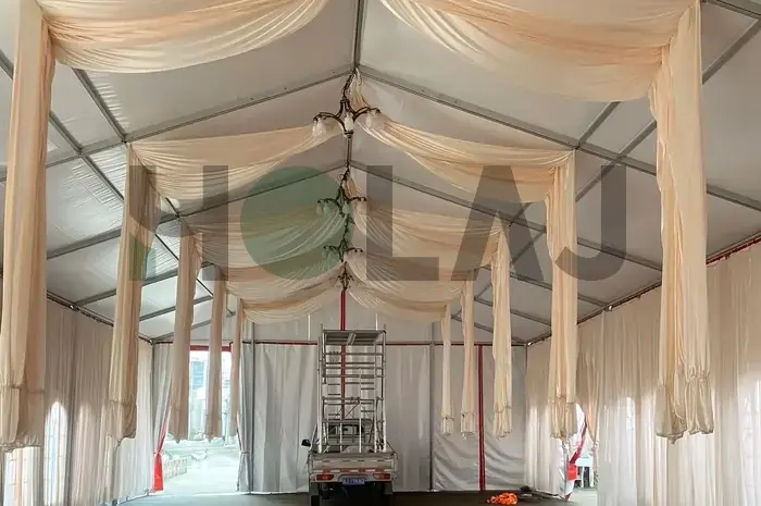 10x21m Luxury White Wedding Tent | High-End Marquee by Superb Holaj Tent